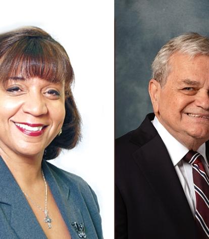 left: Carmen Alvarez is retiring as vice president for special education, a post