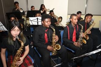The Brooklyn HS of the Arts Jazz Ensemble, under the direction of John Scandone,