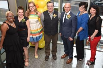 Staten Island honorees, with UFT Vice President for Academic High Schools Janell