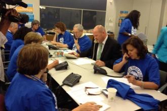 UFT Manhattan phone bank in full swing on Primary Day