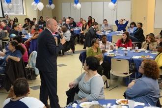 “Together we have beaten crazy odds,” Mulgrew told Bronx members. “We’re strong 