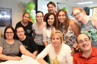 Members from PS 196, Brooklyn, and PS 78, Staten Island, gather for a group phot