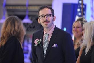 Teacher Jake Ehrlich of PS 106 is recognized as a Rookie of the Year.