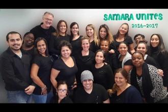 Staff wore safety pins and black to stand united against discrimination