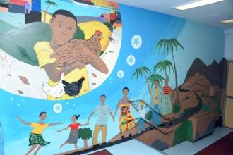 The walls of PS 340 in the Bronx come alive with murals that tell the stories of