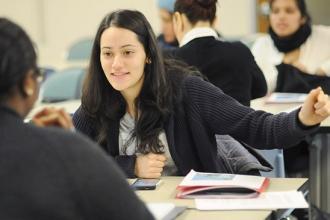 Jacqueline Dagastino, a teacher at Urban Assembly Academy of Government and Law 