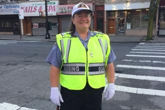 The crossing guard is back on duty at PS 88 in Ridgewood.
