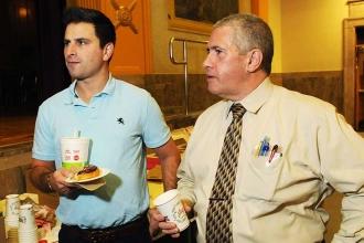 Jared Yapkowitz (left) and Paul Ramirez, teachers at the Young Scholars Academy/