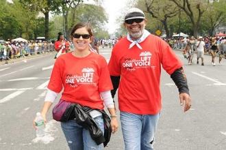 Evelyn Ortiz, the chapter leader at PS 159 in the Bronx, and Nick Cruz, the UFT 