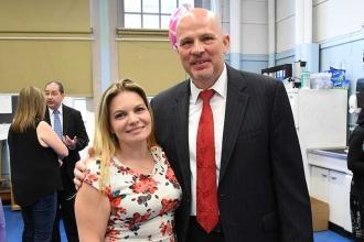 Mulgrew and PS 157 Chapter Leader Daniela Luccioni.