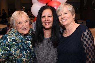 Nancy Barth Miller (center) of Staten Island University Hospital South, named th