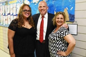 PS 23 Chapter Leader Liz Cortes (left), a 4th/5th-grade math teacher, and Magdal