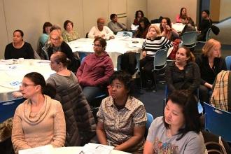 Secretaries from all over the city attended the workshops.