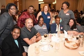 Nurses from NYU Lutheran Medical Center and the Visiting Nurse Service pose for 