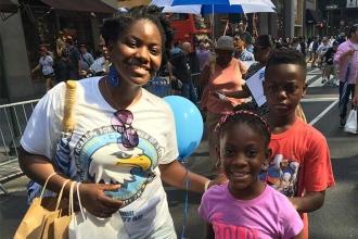 A proud union member gives her children a chance to get an up-close-and-personal