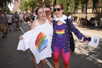 Ashley Moran and Jessica DeSanto celebrate Pride.