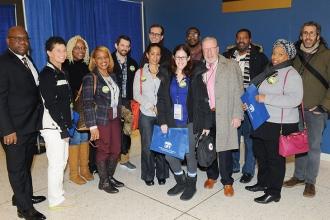 Members from Brooklyn high schools, along with High School District Representati