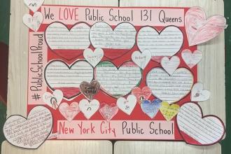 Love for PS 131 in Jamaica Hills, Queens.