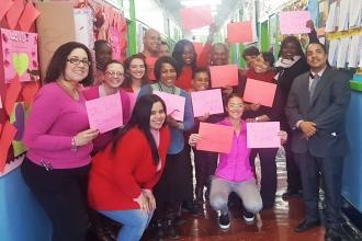 Showing love at KAPPA IV in Harlem.