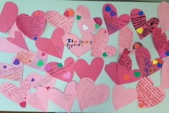 Love from students at Queens Explorers Elementary School (PS 316) in Ozone Park,