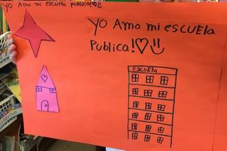 Love from a student at PS 28 in the Bronx.