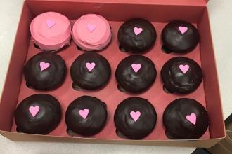 Showing love with pastries at PS 463 (the Urban Scholars Community School) in th