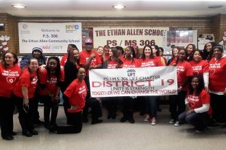 Showing love at PS/MS 306 in East New York, Brooklyn.