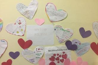 Showing love for PS 315 in Flatbush, Brooklyn.