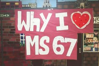 Showing love for MS 67 in Douglaston, Queens.