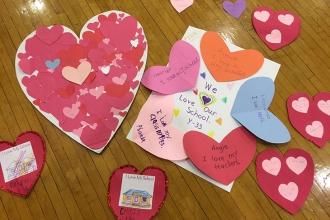 Love from students at P 771 in Brighton Beach, Brooklyn.