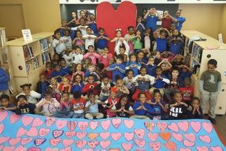 Love from PS 335, a UFT Community Learning School in Crown Heights, Brooklyn.
