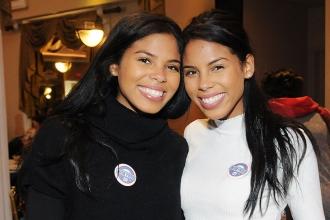 Twin sisters and PS 19 paraprofessionals Carolina (left) and Carina Sosa attend 