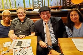 Educators from PS 214 in Brooklyn are all smiles at the event.