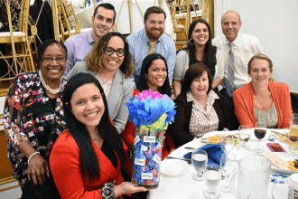 Educators at PS 253 in Far Rockaway are joined by District 27 Reprsentative Mari