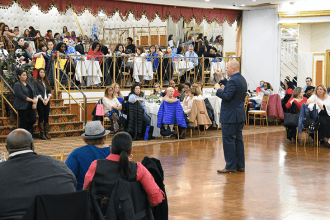 UFT President Michael Mulgrew addresses members.