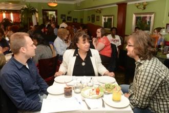 Vice President Carmen Alvarez stops by the Academy of Environmental Science tabl