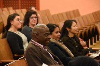 Mulgrew’s message gets smiles from some members.