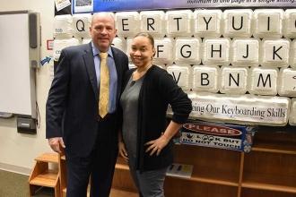 Aisha Marsh reated this keyboard to help students learn to use computers