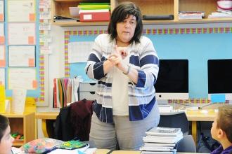 Michelle Healy teaches 1st-grade math at PS 349 in Jamaica, Queens.