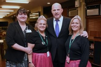 Getting together for a group shot.