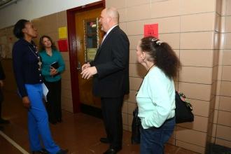 Mulgrew talks with Renee Haynes, Madeline Rodriguez and Kathy Sharko.