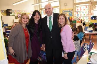 Mulgrew meets with Chapter Leader Michelle Grecco