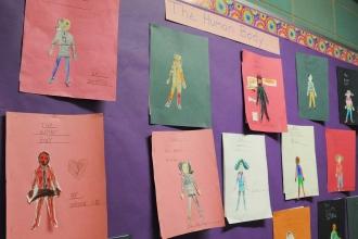 Students’ handiwork is on display at PS 134.