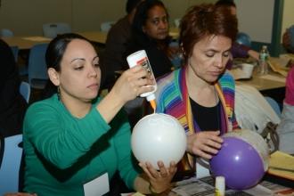 Yadira Alejandro-Robles (left) and Emma Peral, both of IS 234, in Brooklyn.