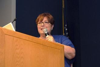 UFT New Speech Teacher Coordinator Lisa Ariam gives speech teachers pointers on 