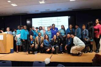 Parent Conference Committee members pose for a photo at the conclusion of the ev