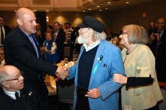 Theodore Fettman, a 60-year teacher union member and founding member and wife