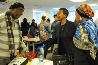 Members compare notes after a workshop session on The Comprehensive School Couns