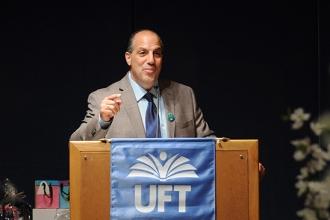 Guest speaker George Anthony, the executive director of Peace Dynamics, a confli