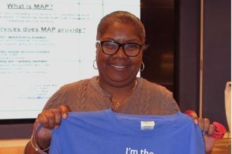 This wardrobe choice fits Audrey Almestica of PS 38 in East Harlem to a T.